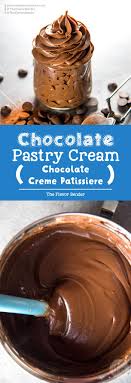 Chocolate Creme Patissiere Chocolate Pastry Cream A Rich Creamy Custard With Deep Chocolate Flavor T Chocolate Creme Pastry Cream Recipe Chocolate Pastry