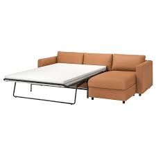 Wenn sie ein tendenziell großes wohnzimmer haben, mag ihr contemporary sofagarnitur das beste möbelstück. Vimle 3er Bettsofa Mit Recamiere Grann Bomstad Goldbraun Ikea Deutschland