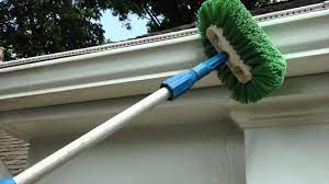After removing the dirt, protect the surrounding area, spray the gutter sides with the appropriate cleaning solution, use a brush to scrub then rinse Gutter Restoration Brightening Service Youtube