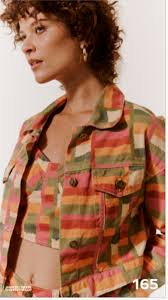 Jaqueta Cropped Sarja Estamapada Ciranda Cacay R:102226