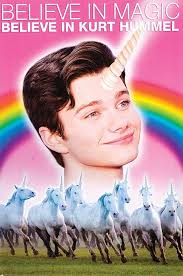 Original Poster Used On Season 3 Episode 2 Of Glee I Am Unicorn Kurt Hummel Chris Colfer Is Running For Class President A Glee Funny Chris Colfer Glee