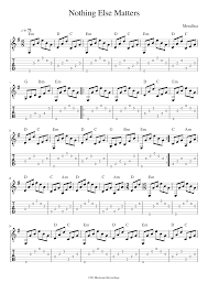 Listen to nothing else matters online. Nothing Else Matters Verse Chorus Verse Chorus Sheet Music For Guitar Solo Download And Print In Pdf Or Midi Free Sheet Music For Nothing Else Matters By Metallica Metal Musescore Com