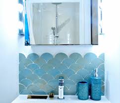 Blue Fishscales Bathroom Salle De Bain