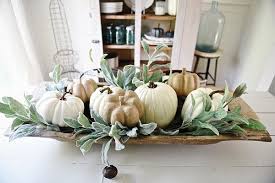Simple Dough Bowl Fall Centerpiece Fall Dining Table Neutral Fall Decor Fall Dining Table Decor