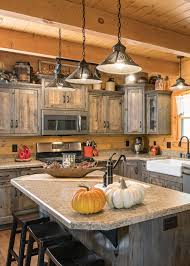 A Pennsylvania Log Home With Old Fashioned Charm Log Home Kitchens Rustic Kitchen Cabinets New Kitchen Cabinets