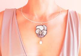 Bead Embroidery White Pansy Flower Jewelry Flower Pendant Symbol Jewelry Pendant Gift For Her Christmas Jewelry Gift Vintage Jewelry Christmas Gift Jewelry Pansies Flowers Jewelry Gifts