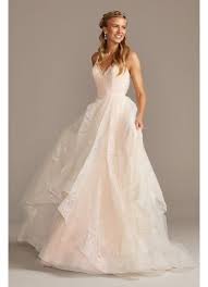 Floral And Tulle Layered Petite Wedding Dress 7wg3975 In 2020 Layered Wedding Dresses Wedding Dresses Wedding Dress Styles