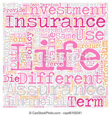 Life assurance as an investment the key difference between life insurance and life assurance Life Insurance And Life Assurance Are Not The Same Text Background Wordcloud Concept Canstock