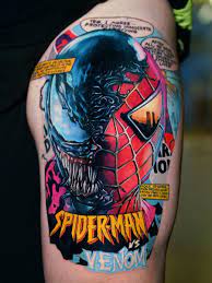 Venom tattoo tights, superhero hosery, venom women costume, venom artwork on pantyhose. Ramon On Twitter Dave Paulo Spider Man Vs Venom Tattoo Ink Art