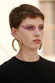 Valentino Spring 2019 Ready To Wear Fashion Show Vogue Makeup Rhinestone Makeup Runway Makeup