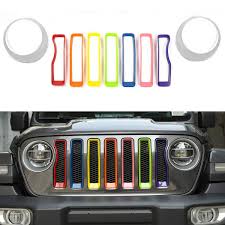 Used this company twice for color matched body paint. Jecar Front Grill Inserts Headlight Cover Kit For 2018 Jeep Wrangler Jl Unlimited Sport Sports Seven Colors Silver Buy Online In Botswana At Botswana Desertcart Com Productid 106305398