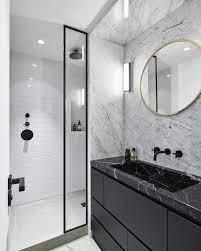 Shower niche in the ensuite bathroom in roseville. 48 Stunning Black Marble Bathroom Design Ideas Black Marble Bathroom Marble Bathroom Designs White Marble Bathrooms