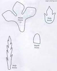 Magic Coloring Freesia Flower Template Flower Template Paper Flowers Paper Flower Kit