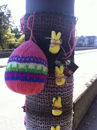 Easter Yarn Bombing Yarncore Com 2011 04 23 Happy Easter Bomb Yarn Bombing Yarn Art Happy Easter