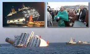 cruise ship sinking off coast of italy