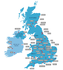 Mapa físico del reino unido en español. Reino Unido Mapa Mochileros Viajeros