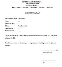 Surat pernyataan kepala sekolah tentang kesiapan penyelenggaraan pembelajaran tatap muka di sekolah/madrasah menjadi salah satu persyaratan yang harus dipenuhi oleh satuan pendidikan baik sekolah/madrasah untuk dapat menyelenggarakan pembelajaran tatap muka di sekolah. Download Surat Pernyataan Tentang Pemberlakuan Kurikulum 2013