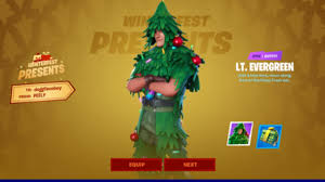 You can get the free 'wolly warrior' skin from fortnite's winterfest presents a little early, but you might need to make a new account to do it. How To Get The Free Lt Evergreen Christmas Skin In Fortnite