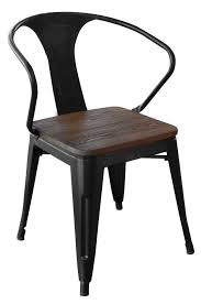 Amazon Com Loft Black Metal Dining Chair With Wood Seat Set Set Of 4 Chairs Dining Chairs Black Metal Dining Chairs Metal Dining Chairs