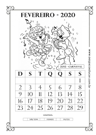 Calendario Para Educação Infantil Para Imprimir Calendarios 2020 Para Imprimir Espaco Educar Calendarios Infantis Atividades De Pintura Atividades Para Educacao Infantil