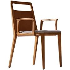 Minimalist Solid Wood Chair With Textile Or Leather Upholstery Seating Solid Wood Chairs Wood Chair Leather Upholstery