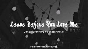 It is a performance using international sign language*, and the movements which mean 'to have fun', 'to dance' and 'peace' are connected together. + pic.twitter.com/u7z1ujpsvj. Leave Before You Love Me Jonas Brothers Ft Marshmello Letra En Espanol Youtube