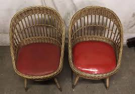 1980s Pair Of French Red Rattan Chairs In 2020 Rattan Chair Chair Rattan