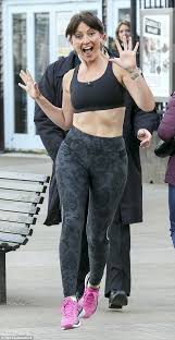#david tennant #john simm #catherine tate #davina mccall #adam james #i never know how to tag these when there are a bunch of people but they aren't the focus of the set #anyway you never can have too much dt dancing #can you? Davina Mccall In Sports Bra And Leggings As She Works Up A Sweat On This Morning Daily Mail Online