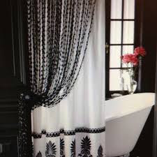 Black Lace Shower Curtain Drapery Designs Lace Shower Curtains Black Walls