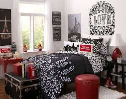 Black, gray and red decor is also an excellent way to spice up neutral walls and floors. Art Deco Bedroom With Gothic Black Floral Dorm Room Theme Decoration Red Decor Atmosphere Ideas Kitchen Bathroom Living Furniture Nouveau Suite Interior Design Apppie Org