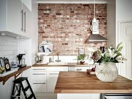 Easy to work with, economical and versatile, wallpapers let you personalise your kitchen in an unexpected, playful way. Grey Brick Wallpaper Kitchen