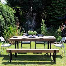 Check spelling or type a new query. Industrial Outdoor Sleeper Table Trestle Frame Heyl Interiors