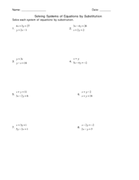 .solving systems of equations by substitution date_ period____ solve each system by substitution. Solving A System Of Equations Using Substitution Worksheet By Melanie Schultz