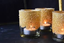 Gold Votive Candle Holders With Bling Mod Podge Rocks