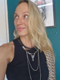 Halskette mit lila Amethyst