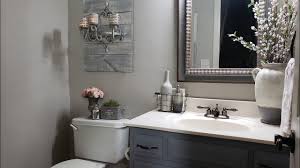 This farmhouse style powder room was done for under $100! 2020 Decorate With Me French Country Farmhouse Powder Room Refresh Youtube