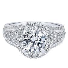 925 sterling silver shiny full diamond ring sapphire ruby gemstone ring cubic zirconia rings cz diamond multi row ring eternity engagement wedding band ring for women tz.50 (us code 8) $15.88 $ 15. 18k White Gold Reverse Taper Multi Row Pave Halo Diamond Engagement Ri Mullen Brothers