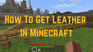 Taming animals is much so that you can have someone as. How To Get Leather In Minecraft Exputer Com