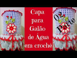 Capa De Galão De Agua De Croche Video Aula Da Capa Em Croche Para Galao De Agua Passo A Passo Simples E Facil Youtube Jogo De Cozinha Croche Croche Arte Com Tampas De Garrafa