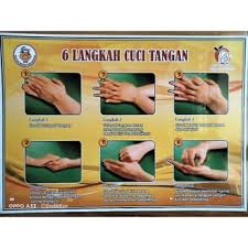 Check spelling or type a new query. Poster 6 Langkah Cuci Tangan Pakai Sabun Dengan Air Mengalir Laminating Glossy Shopee Indonesia