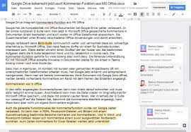 Sie können aus hunderten von schriftarten auswählen sowie links, bilder und zeichnungen hinzufügen. Google Drive Integriert Kommentare Funktion Aus Microsoft Office Winfuture De