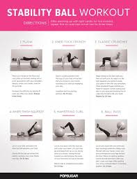 Best Stability Ball Exercises Popsugar Fitness