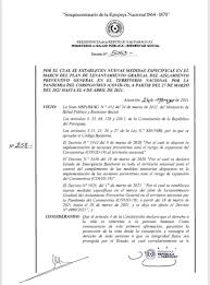 El presidente de la república del paraguay es el jefe de estado y de gobierno del paraguay. Presidencia Paraguay On Twitter Por Decreto N 5053 El Poder Ejecutivo Establece Nuevas Medidas Sanitarias En El Marco De La Pandemia Por Covid 19 Las Mismas Estaran Vigentes Desde El 27 De Marzo