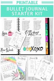 Bullet Journal Printable Starter Kit Bullet Journal Starter Kit Bullet Journal Journal Printables