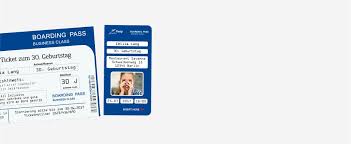 Swoodoo bietet dir eine übersicht über preiswerte flüge und einen vergleich aller. Einladungskarten Flugticket Boarding Pass Geburtstag Ticket