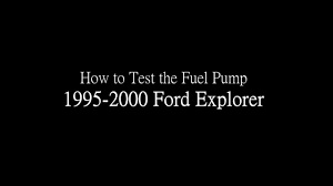 Ask anyone about the inner workings of the ford explorer, and they'll tell you that single this part is also sometimes called ford explorer electric fuel pump relay. 1995 2000 Ford Explorer How To Test The Fuel Pump Youtube
