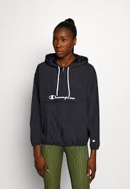 Champion Half Zip Veste Coupe Vent Black Noir Zalando Fr