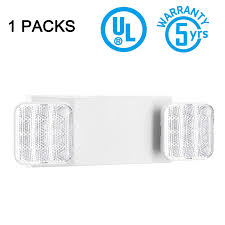 Spectsun Emergency Light White Commercial Emergency Light With Battery Backup Emergency Lighting Fixture Emergency Light Combo Emergency Sign Light Emergency Light Home 1 Pack Square Head