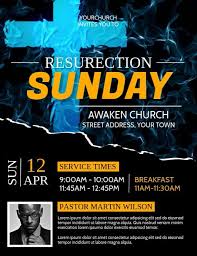 Church In 2020 Easter Poster Resurrection Sunday Easter Poster Design