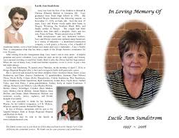 In Loving Memory Of Lucile Ann Sundstrom
